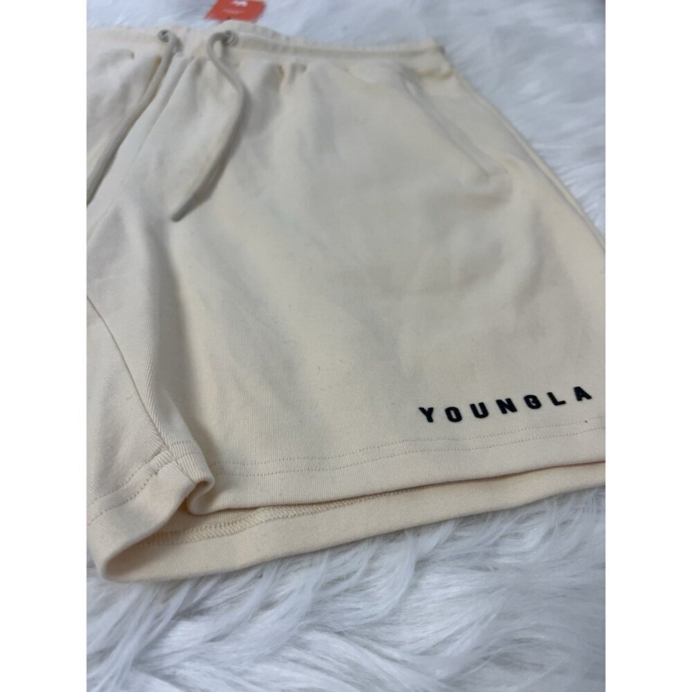 YoungLA Perfect Shorts 118 Men’s 2X Cream White Athletic Sweats Pockets 5” NWT - Picture 4 of 10
